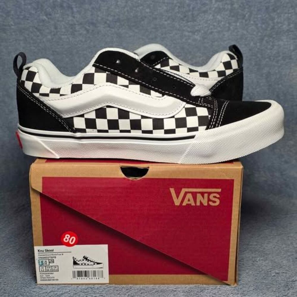 Vans Knu Skool Checkerboard Shoes Juniors Size US 5.0